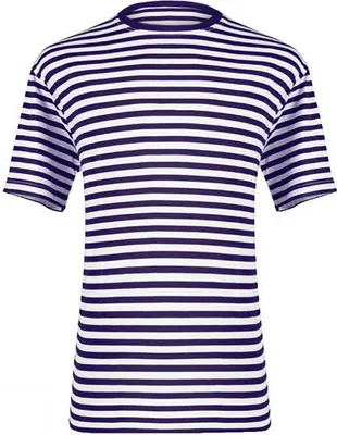 Produktbild von Herren Ringelshirt kurzarm blau-weiß – alltagstauglich Größe: XL