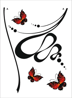 Produktbild von AG Design Wandstickers Abstraktion mit Schmetterlingen, 65 x 85 cm