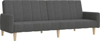 Produktbild von vidaXL Schlafsofa 2-Sitzer Dunkelgrau Stoff