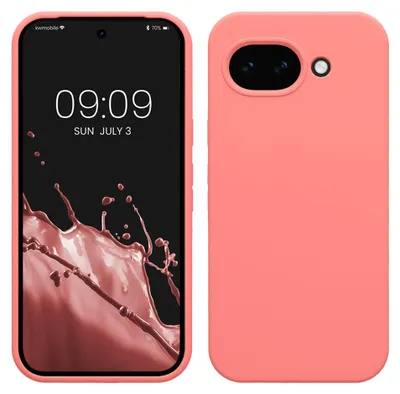 Produktbild von kwmobile Handyhülle für Google Pixel 10a Hülle - Case Silikon - Kabelloses Laden - Schutzhülle Cover in Pastell Koralle