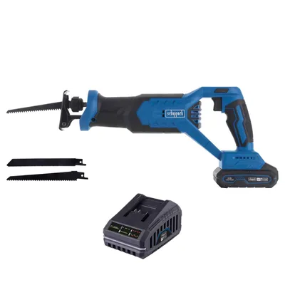 Produktbild von Scheppach Akku-Säbelsäge BC-RS250-X | Brushless | Hublänge 28mm | Hubzahl 0-3000min-1 | LED-Leute | inkl. 2Ah Akku + 2,4A Ladegerät
