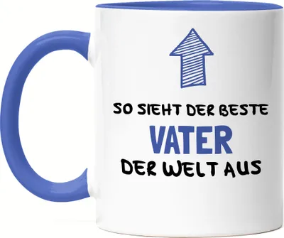 Produktbild von So Sieht Der Beste Vater Der Welt Aus Tasse Blau Vatertagsgeschenk Für Besten Papa