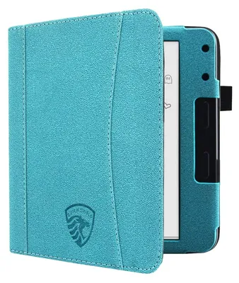 Image de Dutch Shield - Luxe strap Case Housse pour Tolino Vision Color Ebook - Housse à rabat Ereader Housse de protection bleue, verte