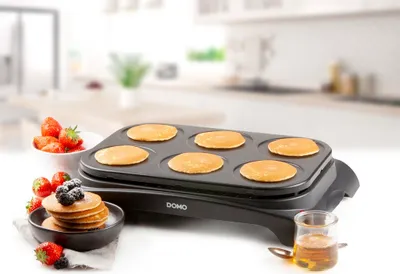 Produktbild von Familien Crepes-Maschine DOMO DO8709P 6 Crepes mit je 11,5cm Durchmesser