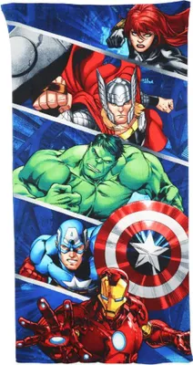 Produktbild von Marvel Avengers Mikrofaser Strandtuch Badetuch XL 70x140 cm