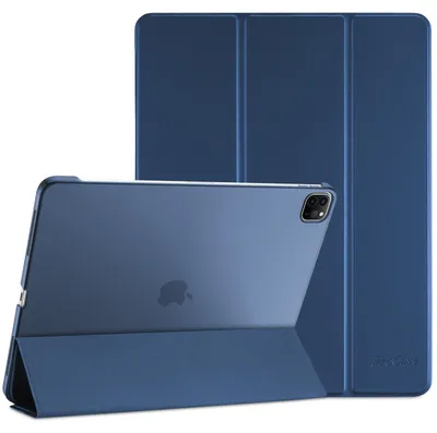 Produktbild von ProCase Hülle für 12,9" iPad Pro 2022/2021/2020/2018 (6/5/4/3 Gen), Schutzhülle Leicht Dünn Hart Smart Case Cover Kompatibel mit 12.9 Zoll iPad Pro -Dunkelblau