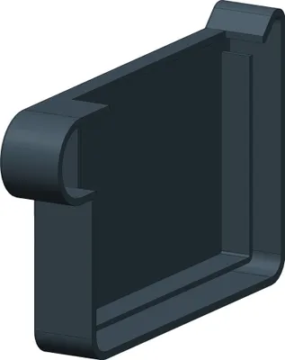 Produktbild von Dachrinne Kastenrinne 70mm Einzelteile | Endstück Endkappe Links Anthrazit | Kunststoff PVC Fallrohr DN60 | Gartenhaus Carport Terasse