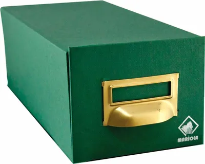 Produktbild von Pappschachtel mit Geltexdeckel für 500 Karteikarten (155x100x250 mm) mariola 2-500