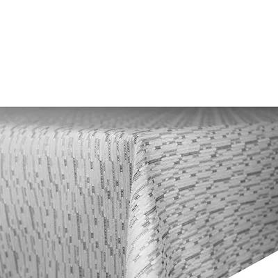 Produktbild von Tischdecke Outdoor 130x160 cm Hellgrau Jacquard wasserabweisend Garten Terrasse Balkon
