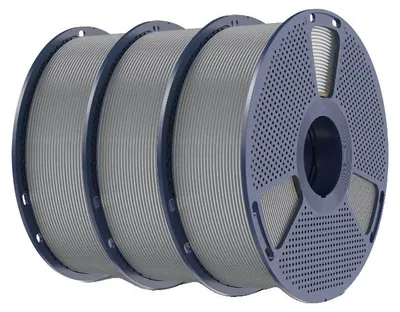 Image de Filament 3D, matériau ABS, compatible avec les imprimantes FDM, couleur grise, 3 kg