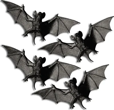 Produktbild von Netopýří halloweenská dekorace černo-hnědá sada 4 ks 11 cm