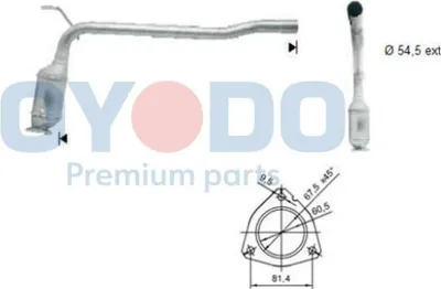 Produktbild von Oyodo Katalysator Kat für VW Transporter IV Bus (70B, 70C, 7DB, 7DK, 70J, 70K, 7DC, 7DJ) Euro 2 20N0008-OYO