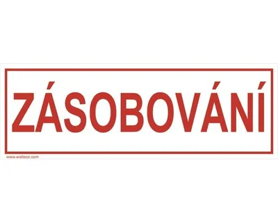 Obrázek produktu pro Walteco Zásobování, 290x100mm, plastová tabulka