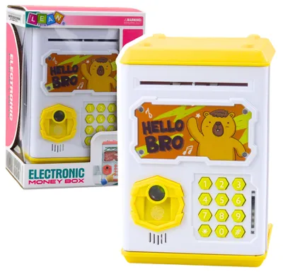 Produktbild von Lean Elektronischer Safe Atm Pin Spardose Für Kinder Capybara Gelb