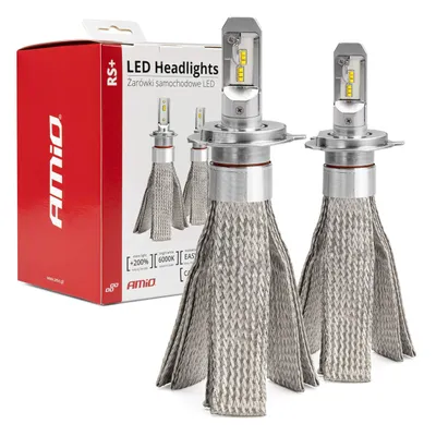 Image de Lampes automobiles à LED H4 50W Canbus Slim RS+ série AMIO, 6000K blanc