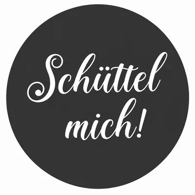Produktbild von 20x hochwertige Etiketten "Schüttel mich" hohe Klebekraft 2cm Aufkleber rund