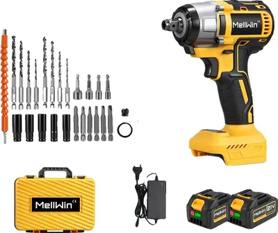 Obrázek produktu pro Rázový utahovák, točivý moment 520 N·m, bezkartáčový motor, sada 2 baterií-A