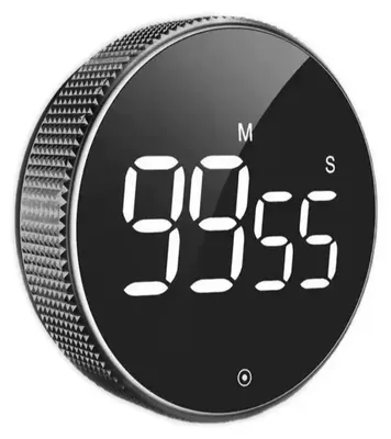 Obrázok produktu pre Kuchynský časovač Relaxdays, s nastaviteľným LED displejom, magnetický, s možnosťou nastavenia hlasitosti (od tichého až po hlasný zvuk), s funkciou odpočítavania a odpočítavania do 99 minút, čierny