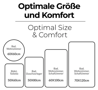 Produktbild von etérea Badteppich Microfaser 60 cm Rund