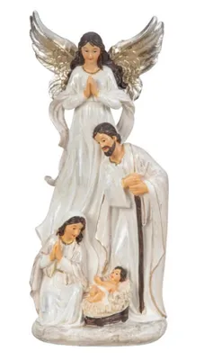 Die Heilige Familie – Maria, Josef und das Jesuskind – in einer Krippenszene. 