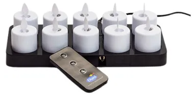 Produktbild von DUNI Led Set Moving Flame warm white 10 Stück wiederaufladbar