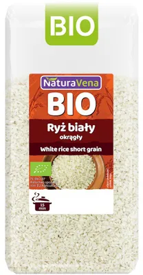 RYŻ BIAŁY OKRĄGŁY BIO 500 g - NATURAVENA