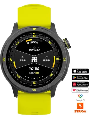 Zdjęcie produktu dla Invicta I-Tech 2 ITECH-002 Zegarek Męski - Ruch Smartwatch - Stal Nierdzewna z Czarną Tarcza - 45 mm