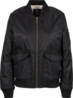 Produktbild von Brandit Übergangsjacke Damen Sherpa Bomberjacket schwarz Basics 100% Nylon L