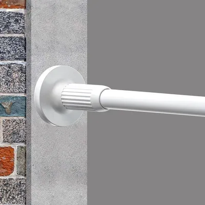Obrázok produktu pre Teleskopická záclonová tyč 115-565 cm Matná biela Bez vŕtania