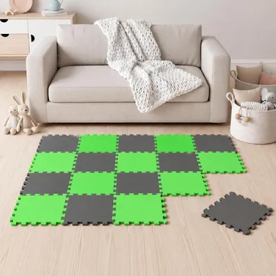 Produktbild von 18 Teile Baby Kinder Puzzlematte ab Null - 30x30 Puzzle Spielmatte Krabbelmatte, KI-generiertes Bild