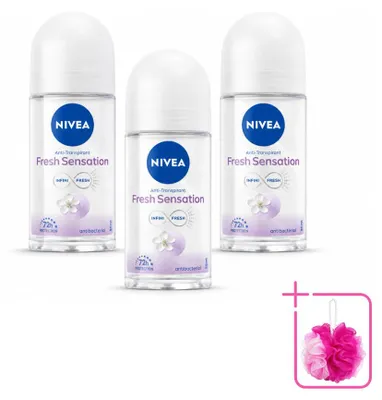 Obrázek produktu pro 3 kusy antiperspirantu NIVEA Fresh Sensation, roller, 50 ml – balení