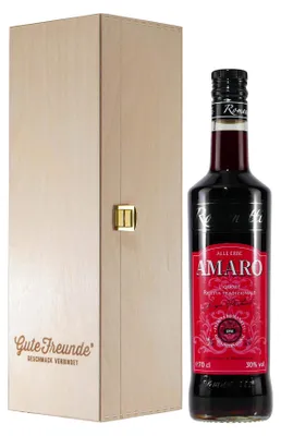Produktbild von Romanetti Amaro Likör mit Geschenk-Holzkiste
