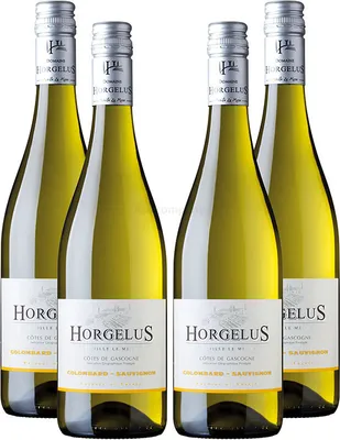 Produktbild von Horgelus Colombard Sauvignon - 4er Set Weißwein 0,75L (11,5% Vol) - Côtes de Gascogne Frankreich- [Enthält Sulfite]