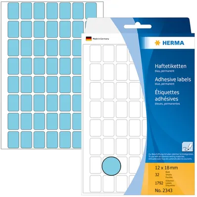 Produktbild von Vielzweck-Etiketten 12x18mm blau VE=10x1792 Stück