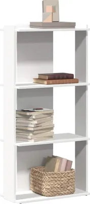 Produktbild von "im Angebot" Bücherregal, Standregal, Aufbewahrungsregal, 3 Böden Weiß 60x30x120 cm Holzwerkstoff - Aktenregal CC24534