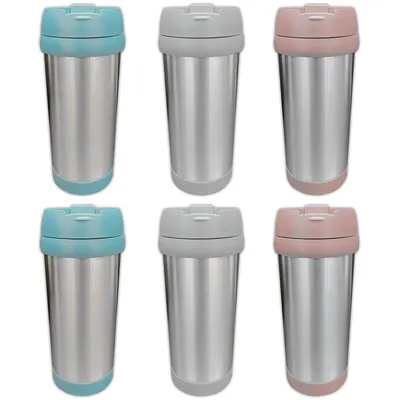 Produktbild von 6er Set Thermobecher 450ml Isolierbecher Edelstahl Kaffeebecher Isolierflasche Kühlbecher 0,45l Thermosflasche