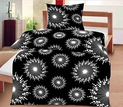 Produktbild von Müskaan Microfaser-Bettwäsche High Class - Schwarz-Weiß - 135x200 cm