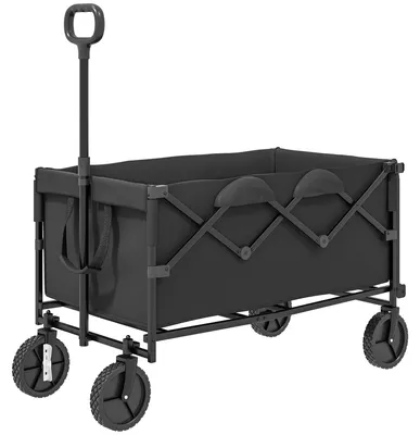 Immagine prodotto di Carrello pieghevole per il giardino - Carrello da giardino - Carrello di trasporto - Carrello portaoggetti - Carrello per ghiaia - Capacità di carico: 160 litri