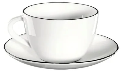 Produktbild von Kaffeetasse aus Knochenporzellan, weiß, Ø9cm, 210ml, spülmaschinen- & mikrowellengeeignet