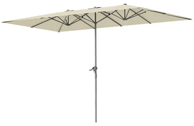 Produktbild von Doppelter Sonnenschirm - XXL-Sonnenschirm - Standschirm - Terrassenschirm - Garten-Sonnenschirm - Kurbelmechanismus