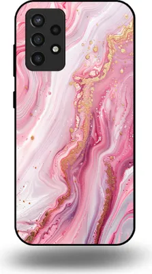 Produktbild von Smartphonica Handytasche passend für Samsung Galaxy A72 mit Marmordruck - TPU Rückseitenschutzhülle Marmordesign - Pink