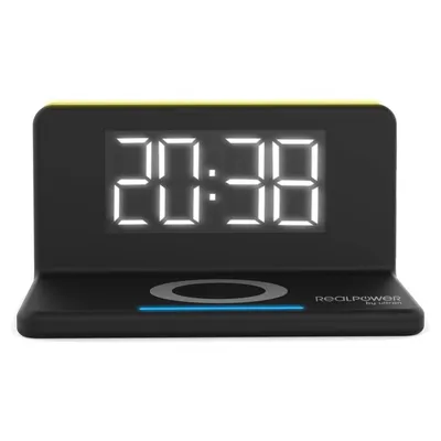 Obrázok produktu pre RealPower ChargeAIR Clock Bezdrôtový nabíjací budík čierny