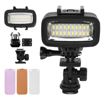 Obrázek produktu pro Podvodní LED světlo, potápěčské světlo, podvodní video světlo, 40m potápěčské světlo, podvodní fotografické světlo, LED video světlo