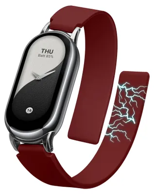 Obrázek produktu pro kwmobile náhradní náramek kompatibilní s Xiaomi Mi Band 10 / Mi Band 9 / 8 náramek - fitness tracker silikonový náramek s magnetickou sponou Bordeaux