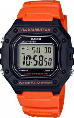 Zdjęcie produktu dla Casio Collecion Digital Armbanduhr W-218H-4B2VEF pomarańczowy schwarz
