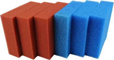 Produktbild von Set Filter Biotec 10 Filterschwämme 3 x rot 3 x blau passt für Oase