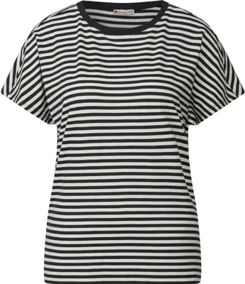 Produktbild von Street One T-Shirt 'Gestreiftes T-Shirt Style Christa', A323148, Black, Gr. 36