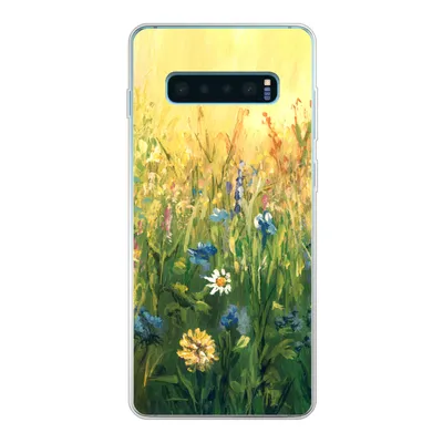 Produktbild von MuchoWow® Handyhülle Schutzhülle Hülle für Samsung Galaxy S10 Plus Blumen - Aquarell - Sonne Silikon Softcase Handy Hülle - Schutzhülle