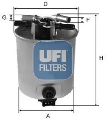 Produktbild von Kraftstofffilter UFI 55.393.00 für DACIA SANDERO Filtereinsatz