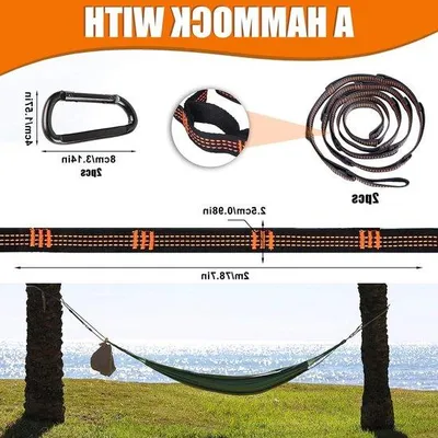 Zdjęcie produktu dla Pas ratunkowy do hamaka – 3 metry x 25 cm – z karabińczykiem i torbą transportową